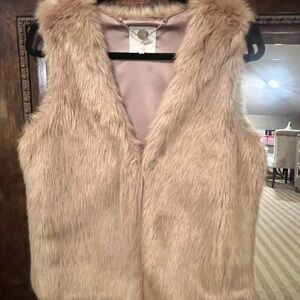 Joie Faux Fur Vest in Tan perfect condition